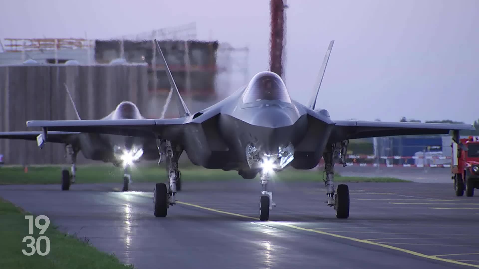 Un avion de combat F-35 au sol